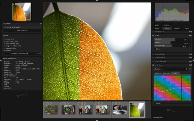 Darkroom, eine kostenlose Lightroom Alternative